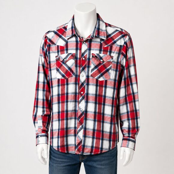 Wrangler Other - Wrangler Retro Premium Western Plaid Shirt XXL Cowboy Rodeo Pearl Snap
